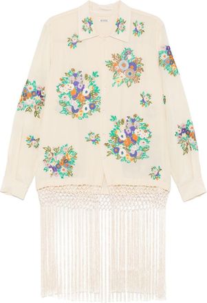 Bode Camicia Flower Language - Toni neutri