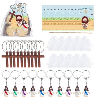 Generic Keychain Charm,Compact Mini Jesus Keyring Purse Charm | Little Jesus Figures Keychain Pendant | for Youth Teens Son Daughter Family Kids Boys Girls Ch