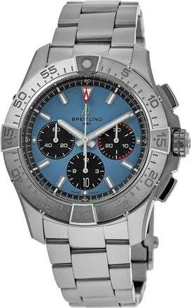 Breitling Avenger B01 Chronograph 44 Blue Dial Stainless Steel Mens Watch AB0147101C1A1