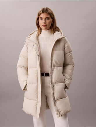 Calvin Klein Jeans Calvin Klein Womens Mid Length Puffer Jacket - White - XL