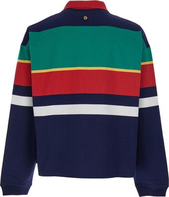 Versace Mens Hooded Sweatshirt Strips Green Cotton Sweatshirts Sweater
