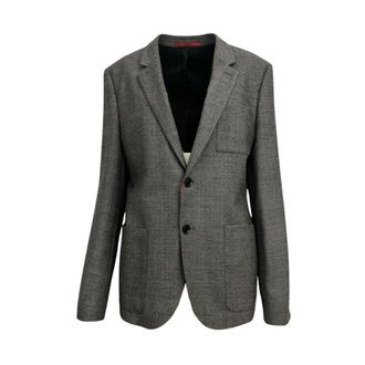 HUGO BOSS Heren, Jassen, Grijs, Maat: L Wol
