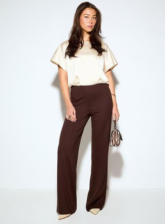 Icone Womens Ponte wide-leg pant