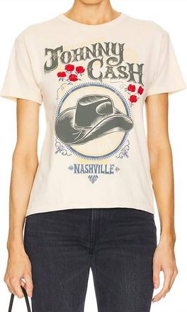 Daydreamer Johnny Cash The Fabulous Ringer Tee In Sand