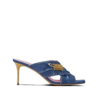 Balmain Safety-pin denim mules