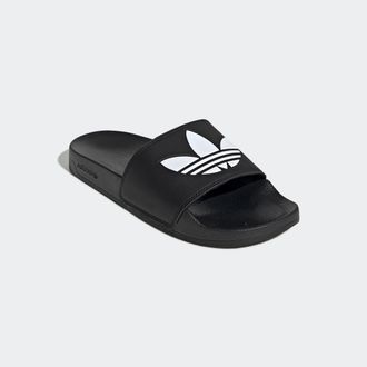 adidas Badesandale ADIDAS ORIGINALS LITE ADILETTE, Herren, Gr. 40,5, schwarz-weiss (core schwarz, cloud wei&szlig;, core schwarz), Synthetik, clean, Schuhe Badesan