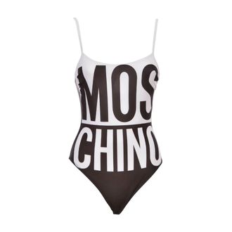 Moschino Badmode, Dames, Wit, S, Stijlvolle Eendelige Badpak