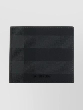 Burberry checkered bi-fold wallet and coin holder