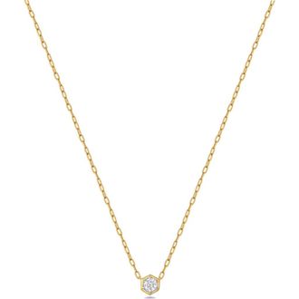 Sara Weinstock Honeycomb Diamond Pendant Necklace in Yellow Gold at Nordstrom