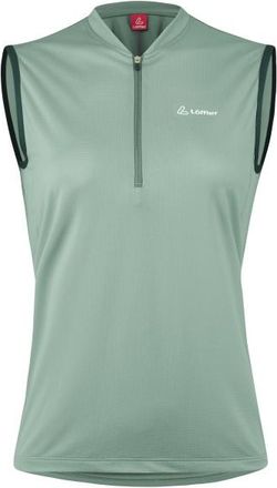 LOEFFLER Bike Sleeveless Shirt Half-Zip Plain Velo Singlet f&uuml;r Damen | t&uuml;rkis