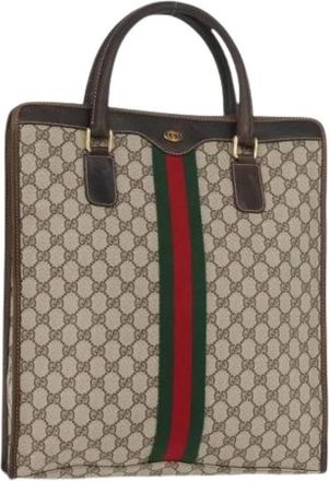 Gucci Pre-owned Tote Bags, female, Beige, Size: ONE SIZE Pre-owned Vintage Tote Bag