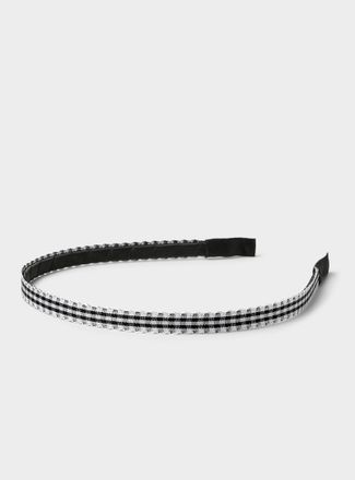 Simons Womens Gingham check slim headband