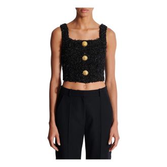 Balmain Mujer, Camisetas, Negro, Talla: XS