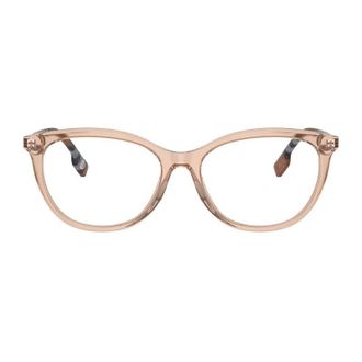 Burberry Geometric Full Rim Eyeglasses - Peach