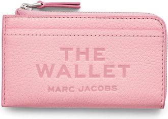 Marc Jacobs The Leather Top Zip Wallet Wallet Womens Handbags Ribbon Pink, Leather/Polyester