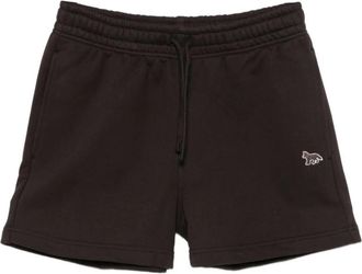 Maison Kitsun&eacute; Baby Fox Patch Regular Jog Shorts - Dames - Korte sportbroeken - Bruin - S - Katoen - Fitness
