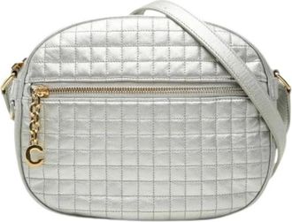 Celine Pre-owned Vintage Schoudertas - Dames - Vintage Schoudertas - Grijs - ONE Size - Leer - Vintage