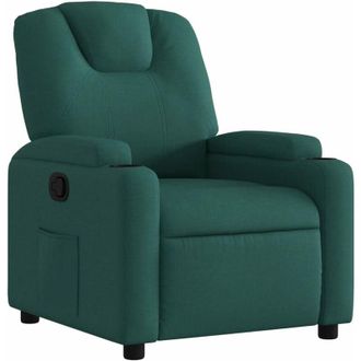 vidaXL Sill&oacute;n Reclinable De Tela Verde Oscuro Vidaxl