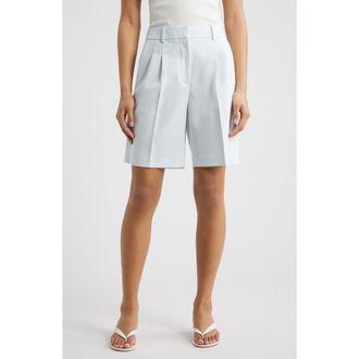 Open Edit The Icon High Rise Bermuda Shorts in Blue Breeze at Nordstrom, Size 00