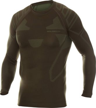 Brubeck Ranger Mens Base Layer Long Sleeve Top Mens Outdoor Top Mens Thermal Breathable Underwear Khaki
