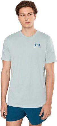 Under Armour Sportstyle Left Chest Short Sleeve Mens Clothing Enamel Blue/Wham Blue : 2XL, Cotton/Polyester