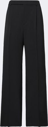Saint Laurent Wool gabardine wide-leg pants