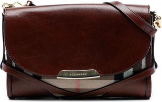 Burberry Pre-owned Cross Body Bags, female, Brown, Size: ONE SIZE Pre-owned Leather Crossbody Bag