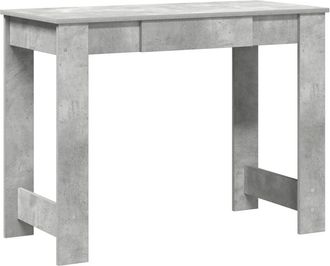 vidaXL Vidaxl - Escritorio de madera contrachapada gris hormigón 100x45x75 cm