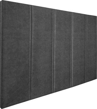 HOGAR 24 Cabecero amur tapizado en tejido acuaqulin gris marengo, 155x110x5cm