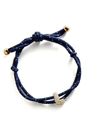 BaubleBar Initial Custom Paracord Bracelet in Blue L at Nordstrom