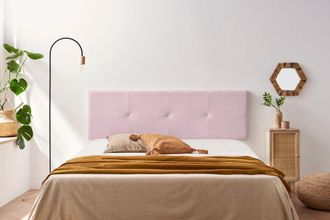 Moonia Moonia - Cabecero Tapizado Altea Acualine 130x50x5 Cm - Rosa Claro
