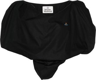 Vivienne Westwood Orb-embroidered blouse - women - Viscose/Regenerative Cotton/Polyester - 44 - Black