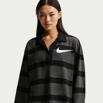 Nike Womens Nike Sportswear Oversized Top in Grey | IQ0440-060