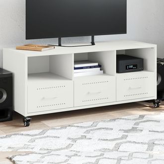 Berkfield Home TV Cabinet White 100.5x39x43.5 cm Steel