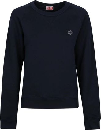 Kenzo Boke Flower Crest Classic Sweatshirt - Dames - Sweatshirts - Blauw - XS - Katoen - Hoodies & sweatvesten