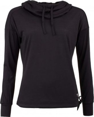 super.natural Funnel Hoody Woll- & Merinopullover für Damen | schwarz
