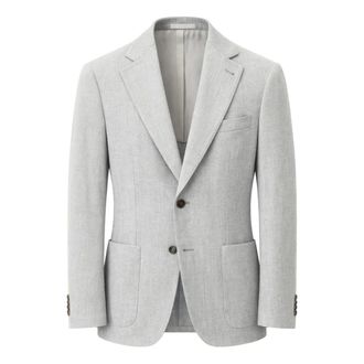 Eleventy Blazers, male, Gray, Size: 2XL Single-breasted Jacket