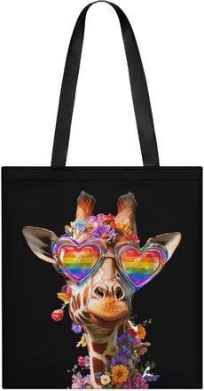 Generic Giraffe Print Tote Bag for Women Men Shoulder Bags Purses Pouch Handbags