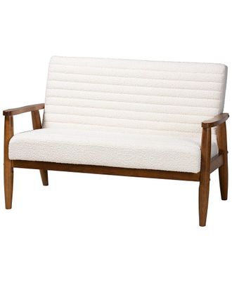 Baxton Studio Stratton Mid-Century Modern Boucle Loveseat
