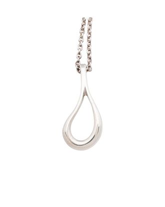 Tiffany & Co. Silver Elsa Peretti Open Teardrop Necklace (Authentic Pre-Loved)