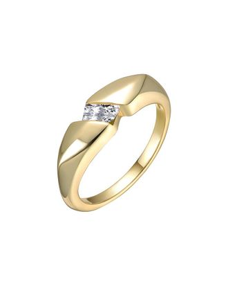 Rachel Glauber 14K Plated Cz Statement Ring