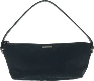 Gucci Black Gg Canvas Pouch (Pre-Owned)