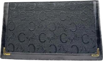 Celine Pre-owned Carriage Monogram Kaart- en ID-houder - Dames - Vintage Accessoires - Zwart - ONE Size - Leer - Vintage