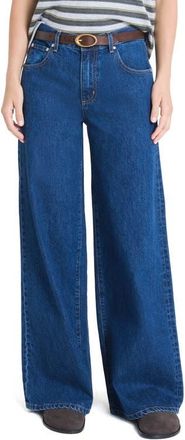 TWP Tiny Dancer Wide Leg Nonstretch Jeans in Dark Stone at Nordstrom, Size 24