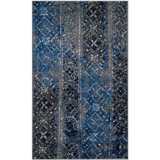 Safavieh Alfombra de polipropileno plata/multicolor, 122 x 183 cm