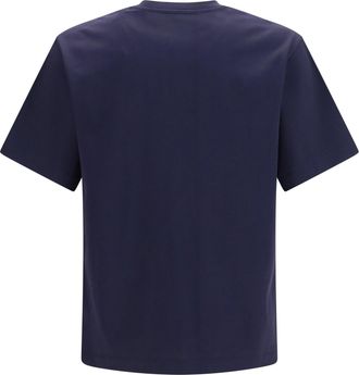 Ferragamo Mens Logo T-Shirt New Navy Cotton T-Shirts And Polos