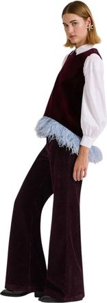 La DoubleJ The Flare Pants - Dames - Wijde Broeken - Paars - W26 - Broeken