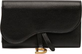 Dior Pre-owned Dior Goatskin Saddle Long Wallet Ladies WAENCIQNUKJI8941
