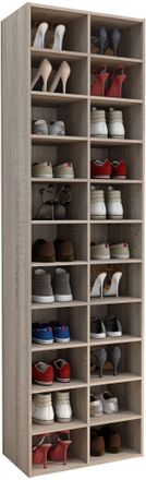 ebuy24 Estante De Zapatos De Madera Vcm Dimensiones Aprox. Al. 183 X An. 52 X P. 30 Cm Caja De Zapatos Con 22 Compartimentos Armario Para Zapatos - Hinsol Xl