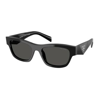 Prada Stijlvolle zonnebril in zwart en goud - Dames - Accessoires - Zwart - Maat: 54 MM
